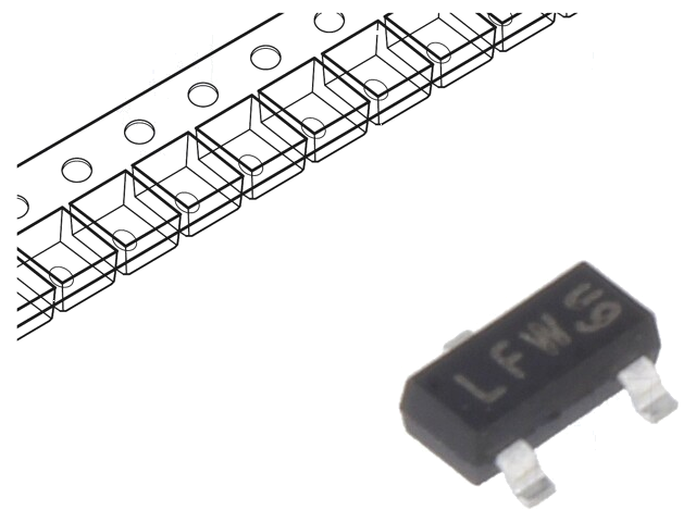 Diode: TVS netwerk; 44V; 2,5A; 160W; SOT23 Diode: TVS netwerk; 44V; 2,5A; 160W; SOT23